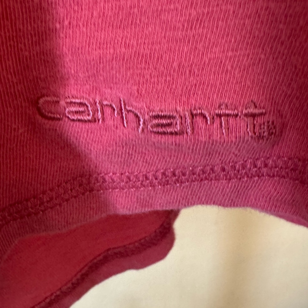 Preloved Coral Carhartt Long Sleeve Hoodie - Picture 2 of 5